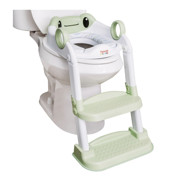 Toilet seat with ladder